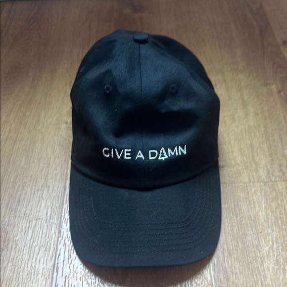 Happy Earth Accessories - Happy Earth Black 'Give A Damn' Ball Cap Dad Hat